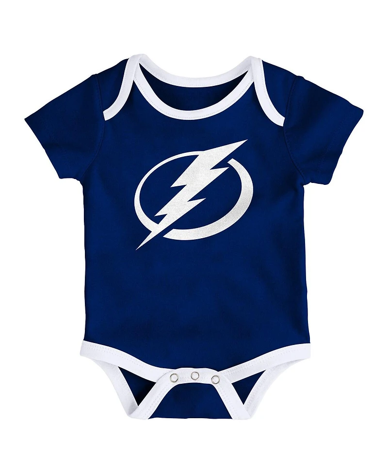 Outerstuff Newborn 3-Pack Tampa Bay Lightning Loyal Buddies Bodysuit Set