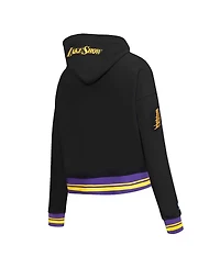 Pro Standard Women's Black Los Angeles Lakers 2024/25 City Edition Cropped Pullover Hoodie