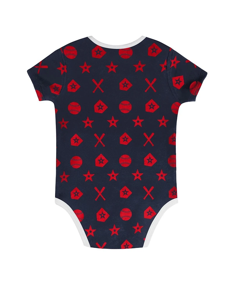 Outerstuff Big Boys and Girls Navy Atlanta Braves On Deck 2-Piece Diaper Cover Set