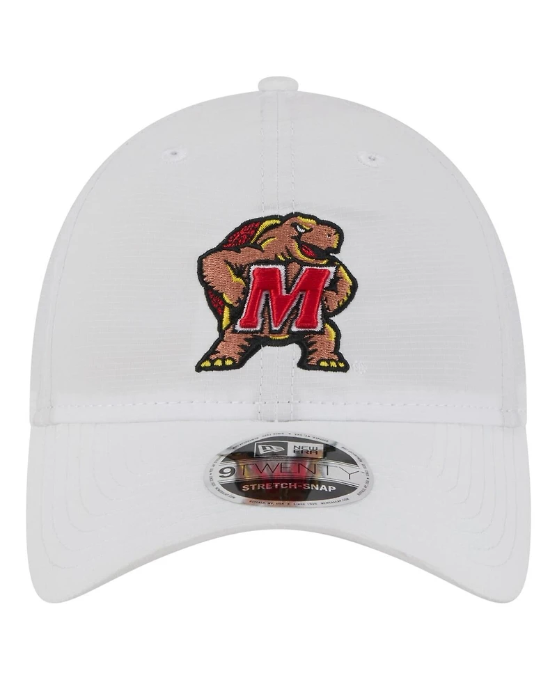 New Era Men's White Maryland Terrapins Active Ripstop 9TWENTY Adjustable Hat