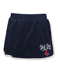 Outerstuff Big Girls 2-Pieace Navy Boston Red Sox Base Trainer Johnny Polo Shirt and Skort Set