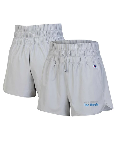 Champion Women's Silver North Carolina Tar Heels Tailgate Her Woven Shorts