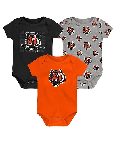 Outerstuff Baby Boys and Girls 3-Pack Cincinnati Bengals Team Starter Bodysuit Set