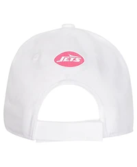 Outerstuff Big Girls New York Jets All White Structured Adjustable Hat
