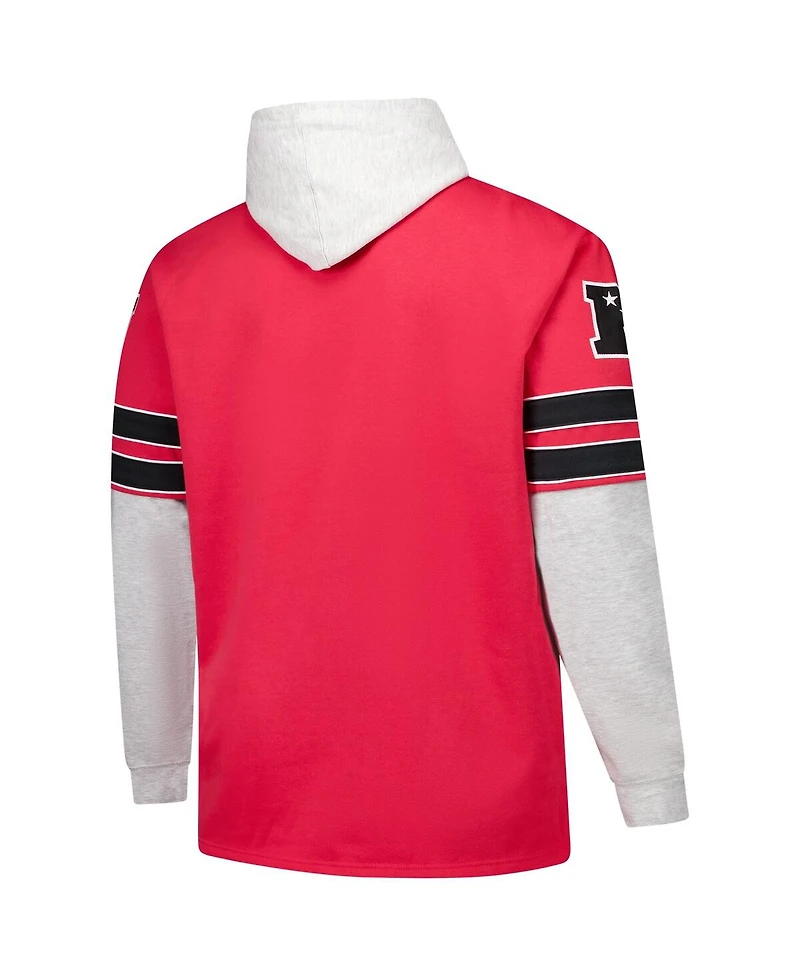 '47 Brand Men's Scarlet San Francisco 49ers Big Tall Lacer Pullover Hoodie