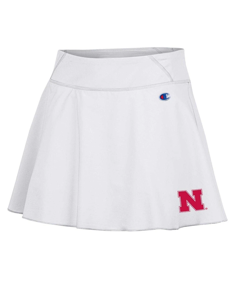 Champion Women's White Nebraska Huskers Tailgate Soft Touch Skort