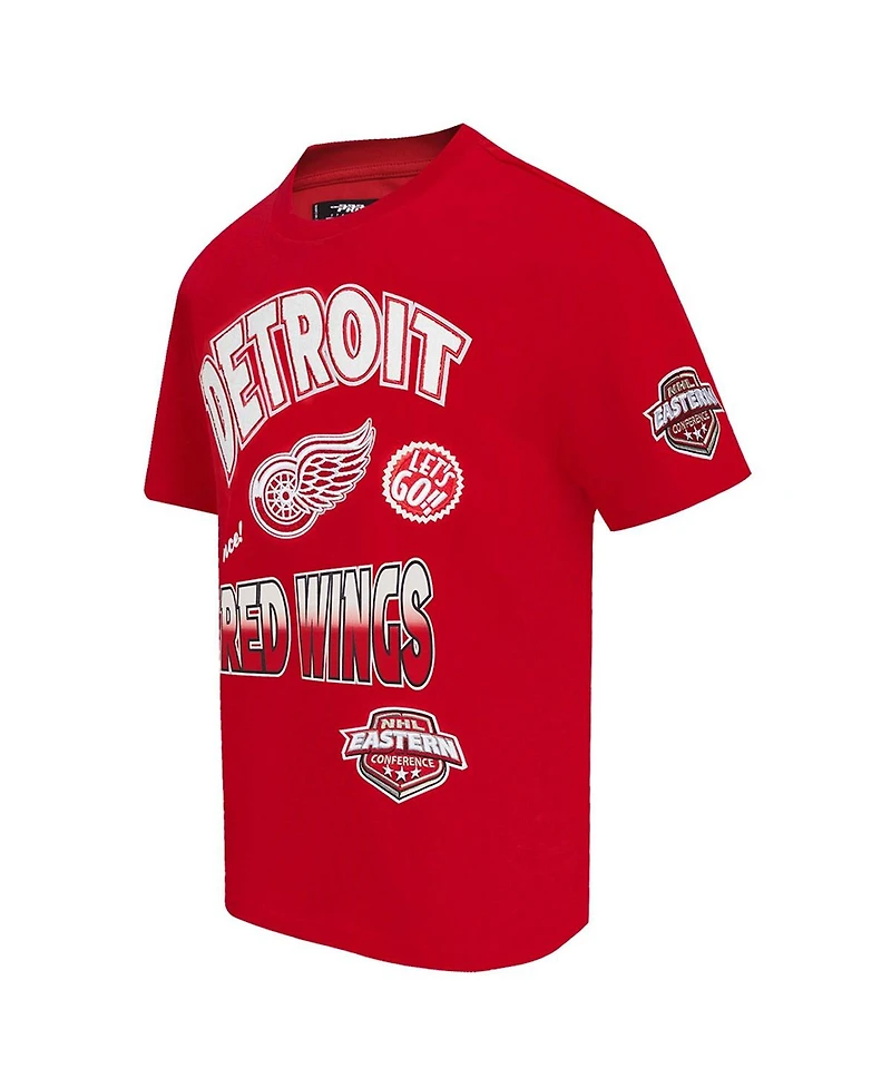 Pro Standard Men's Red Detroit Wings Turn It Up T-Shirt