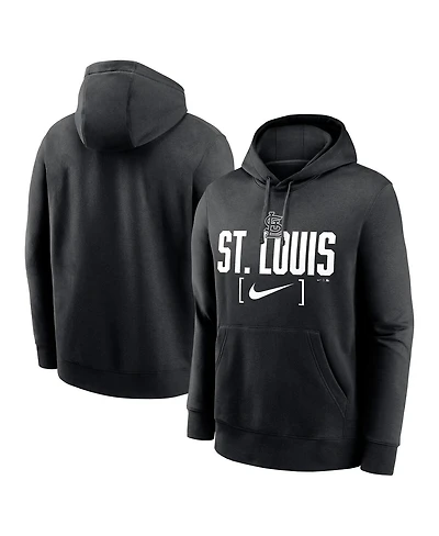 Nike Men's Black St. Louis Cardinals Club Slack Pullover Hoodie