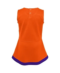 Outerstuff Big Girls Orange Clemson Tigers Cheer Captain Jumper Dress