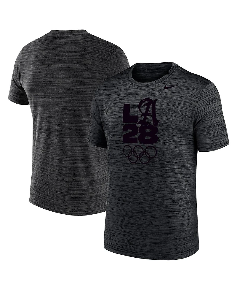 Nike Men's Black LA28 Summer Olympics Team Issue Velocity Performance T-Shirt