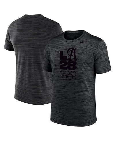 Nike Men's Black LA28 Summer Olympics Team Issue Velocity Performance T-Shirt