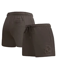 Pro Standard Women's Brown New York Yankees Neutral Fleece Shorts