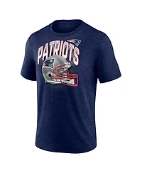 Fanatics Men's Heather Navy New England Patriots End Around Tri-Blend T-Shirt