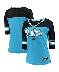 New Era Women's Blue Carolina Panthers Mesh Long Sleeve T-Shirt