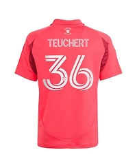 Adidas Big Boys and Girls Cedric Teuchert Pink St. Louis City Sc 2025 Forever Red Replica Player Jersey