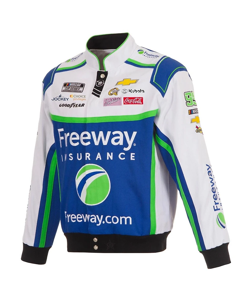Jh Design Men's Royal/White Daniel Suarez Freeway Insurance Full-Snap Twill Uniform Jacket