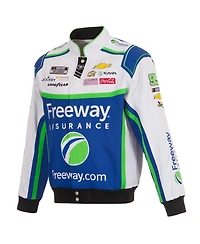 Jh Design Men's Royal/White Daniel Suarez Freeway Insurance Full-Snap Twill Uniform Jacket