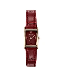 Olivia Burton Women's Mini Grove Cherry Leather Calfskin Strap Watch, 16mm