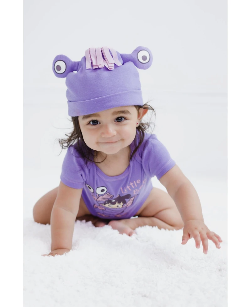 Monsters Inc. Baby Girls Boo Cosplay Bodysuit and Hat Set