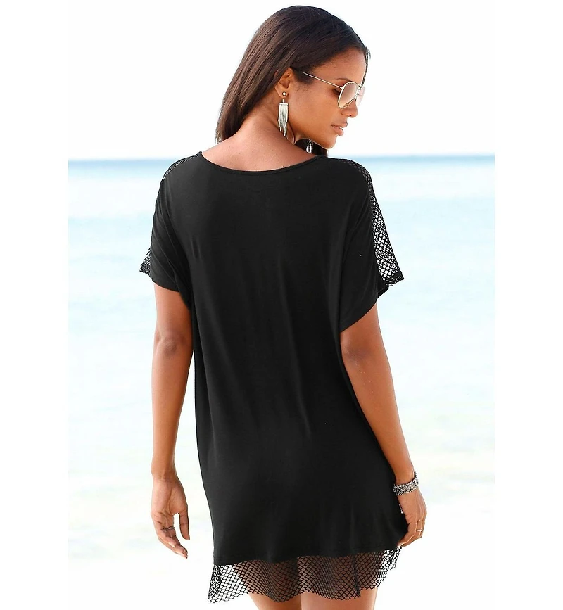 Lascana Women's Mesh Insert Cover up Beach Dress