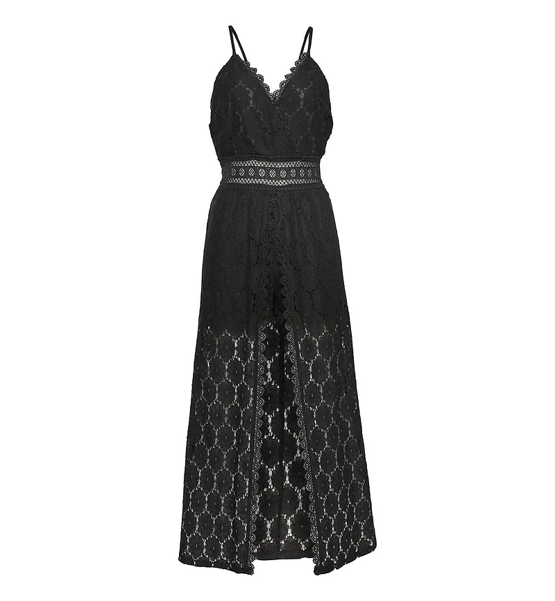 Lascana Women's Lace Maxi Overlay Romper