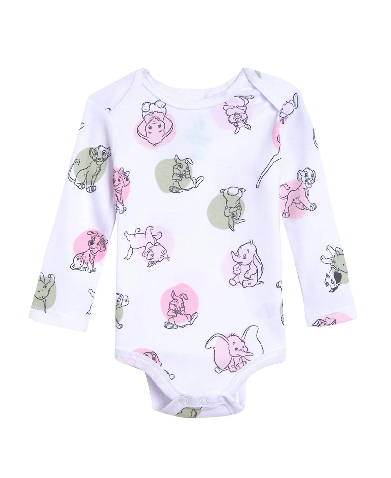 Bambi Baby Girls Dumbo Simba 3 Pack Cosplay Bodysuits