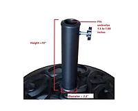 Flynama 8.8 feet Outdoor Aluminum Patio Umbrellawith 33 pounds Round Resin Umbrella Base