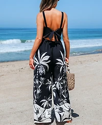 Cupshe Women's Catch the Breeze Tropical Jumpsuit