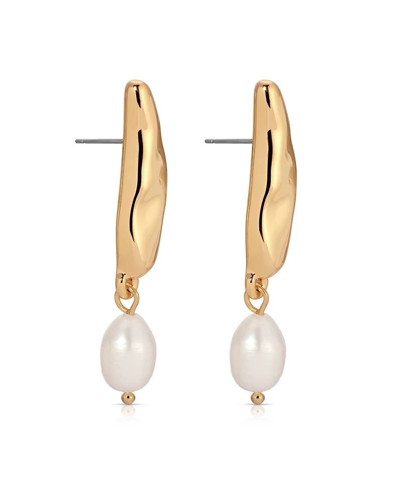 Ettika Liquid Luxe Cultured Pearl Earrings