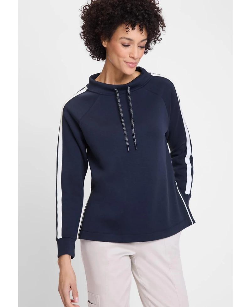 Olsen Women's Racer Stripe Jersey Knit Top