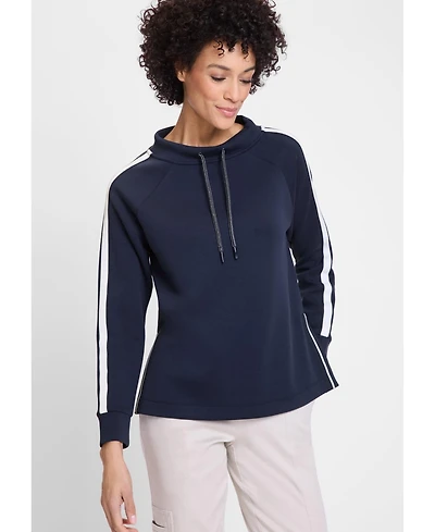 Olsen Women's Racer Stripe Jersey Knit Top
