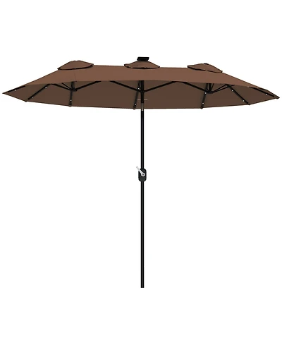 Outsunny 9.7' Double-sided Patio Umbrella with