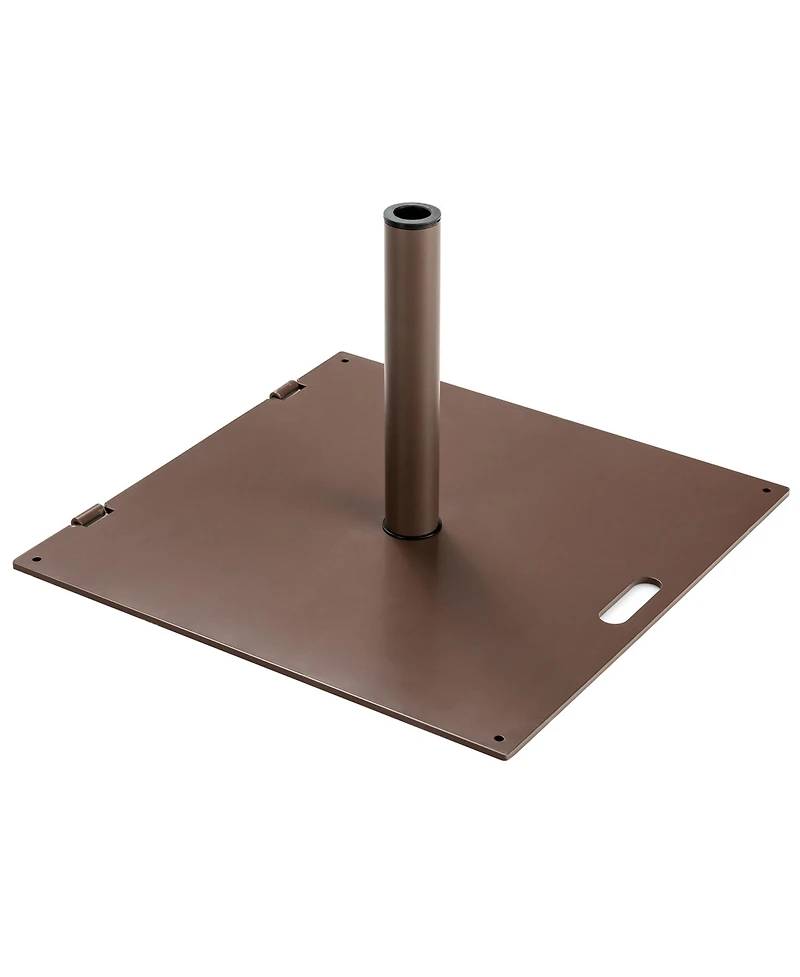 Gymax Square Weighted Patio Umbrella Base Stand 50 lbs Outdoor w/ 3 Adapters