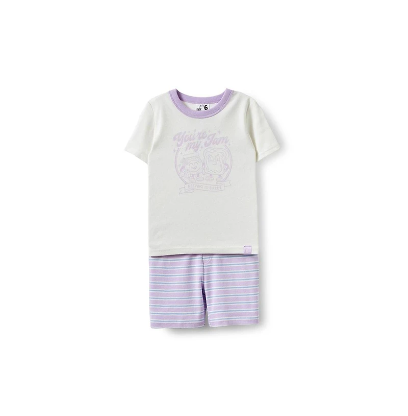 Cotton On Little Girls Little/Big Mia Short Sleeve Pyjama Set