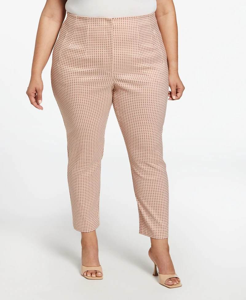 Ella Rafaella Plus Supreme Stretch Straight Leg Ankle Pants