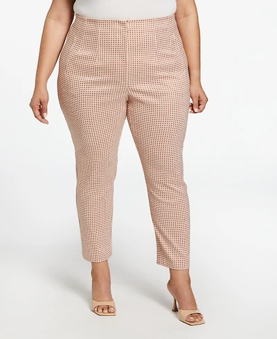Ella Rafaella Plus Supreme Stretch Straight Leg Ankle Pants
