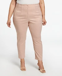 Ella Rafaella Plus Supreme Stretch Straight Leg Ankle Pants
