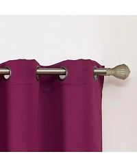 Kate Aurora Set of 2 Thermal Room Darkening Grommet Top Curtains For Small Windows
