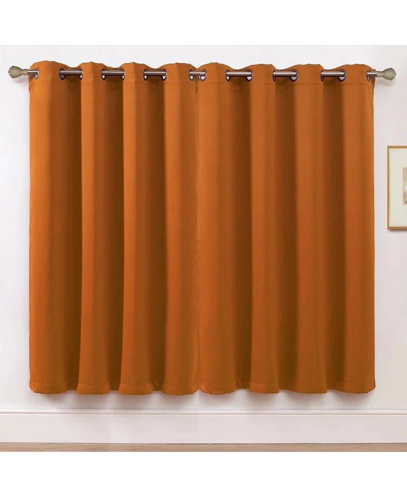 Kate Aurora Set of 2 Thermal Room Darkening Grommet Top Curtains For Small Windows