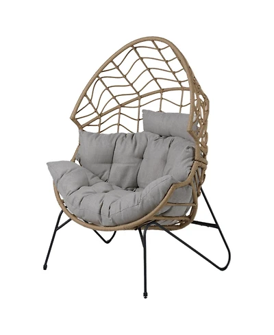 Mondawe Outdoor Bohemian Oversized Egg Chair With Ultra Thick Padding & Durable Steel Frame Chair