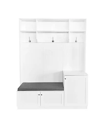 Streamdale Furniture Hall Tree with Bench Cushion Coat Rack