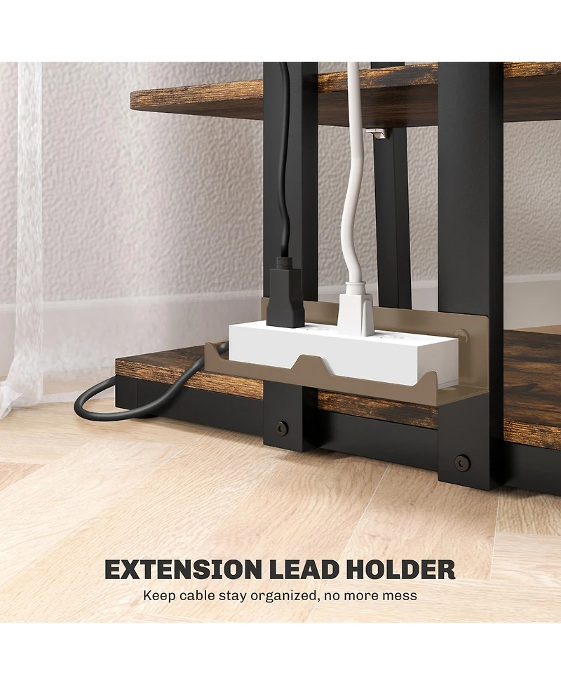 Homcom Tv Sd for 28" TVs with Shelves and Extension Lead Holder,
