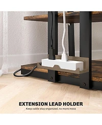 Homcom Tv Sd for 28" TVs with Shelves and Extension Lead Holder,