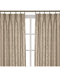 Kate Aurora 2 Pack Windsor Pinch Pleat/Rod Pocket/Back Tab Quatrefoil Window Curtain Panels