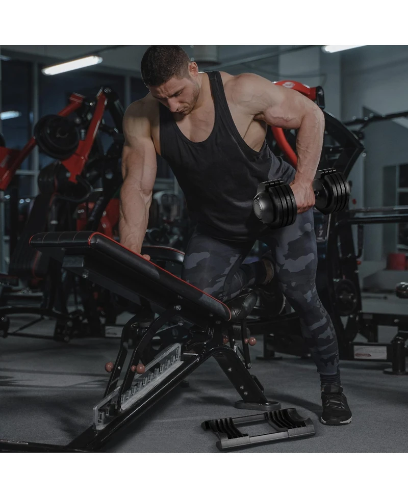 Streamdale Furniture 52LBS Adjustable dumbbell steel and plastic(Rubber coated dumbbell)