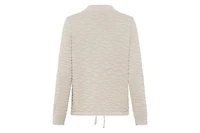 Olsen Women's Novelty Stitch Zip Front Cardigan