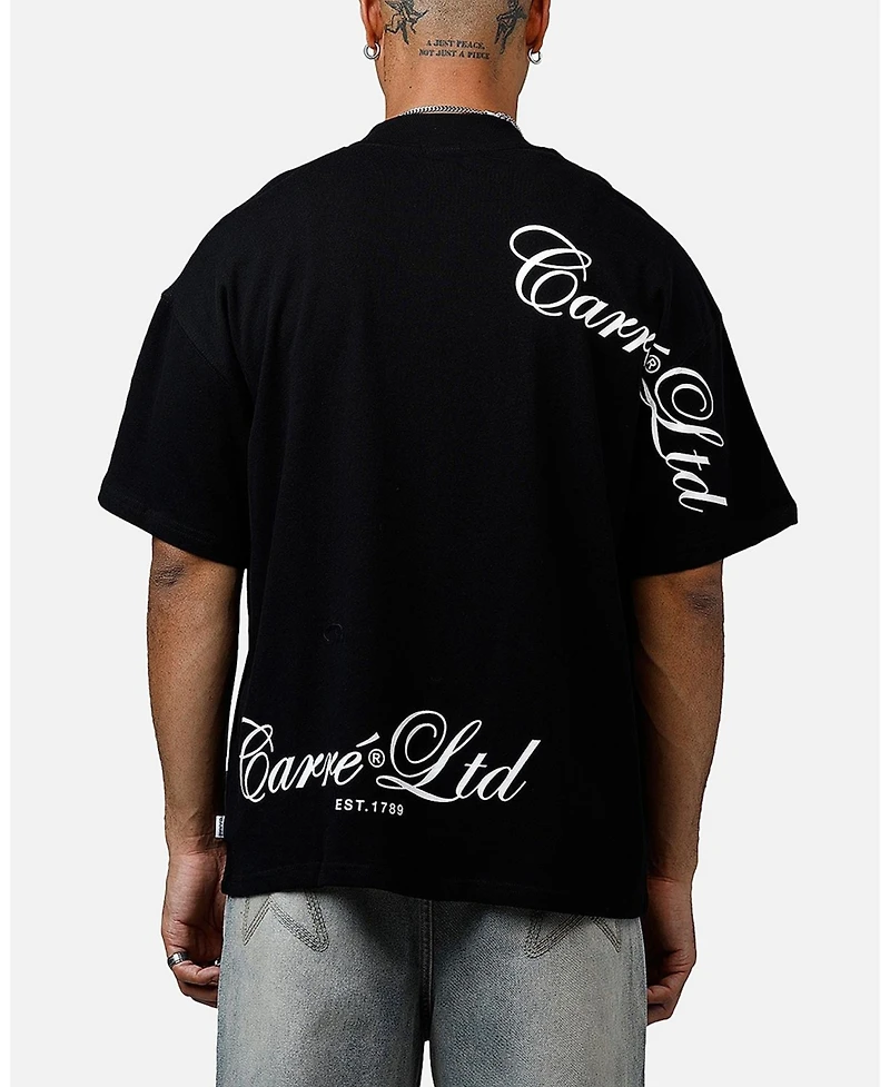 Carre Men's Side Script Oversized T-Shirt