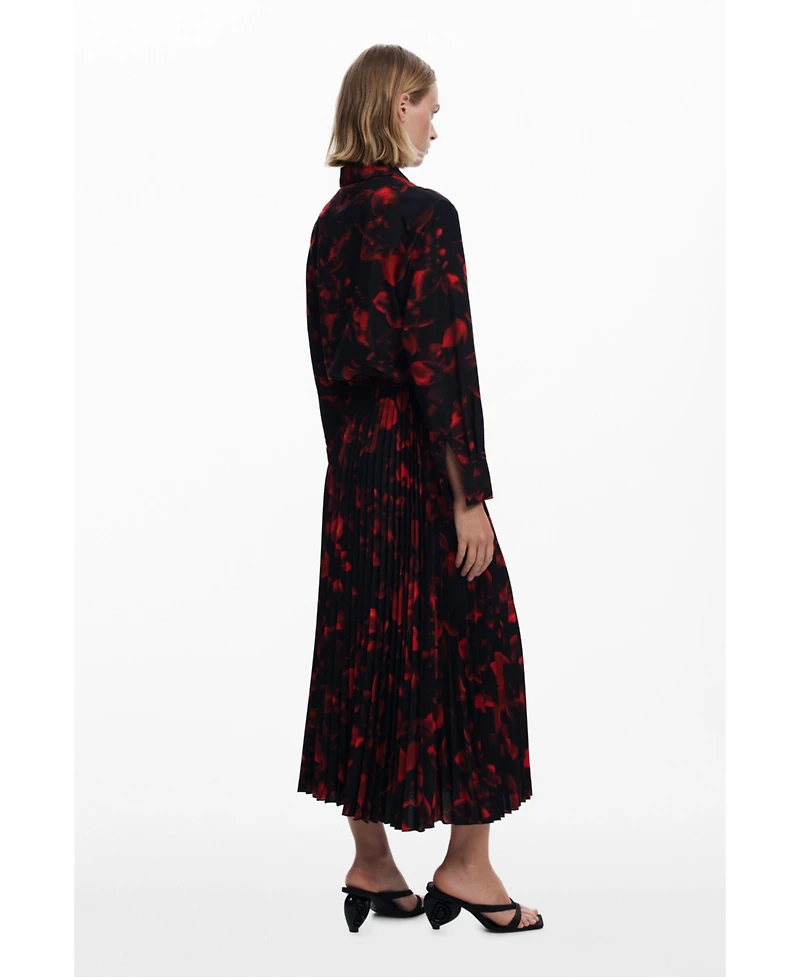 Desigual Women's Pleated shirt dress