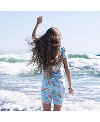 Bellabu Bear Kids Unisex Jaws 2-Piece Short Sleeve & Shorts Pajama Set