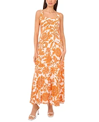 Msk Women's Sleeveless Square-Neck Maxi Dress